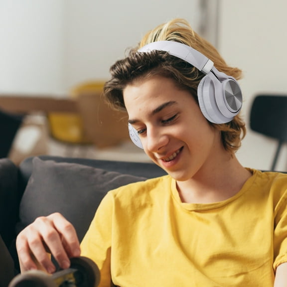 QTOCIO Bluetooth Headphones, Wireless Headest Bluetooth Earphones With Deep Bass Intelligent Noise Reduction Long Range Foldable Bluetooth 5.0/TF Card