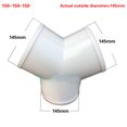 thumbnail image 4 of Y Splitter Piece 100/150/200mm Ventilation Duct Three Way Coupler Fan Connector 3-Way Splitter for Ventilation Tube ABS fitting, 4 of 5