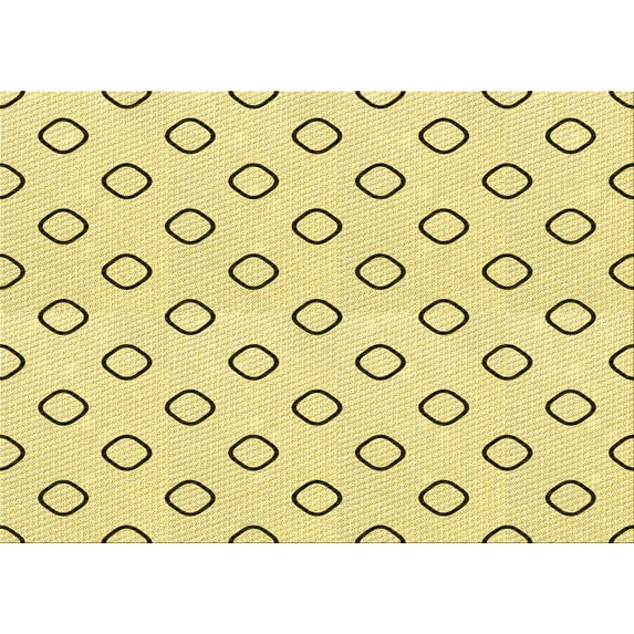 Ahgly Company Machine Washable Indoor Rectangle Transitional Sun Yellow Area Rugs, 8' x 12'