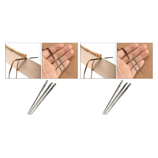 maskred Crafting Needle Kit Supplies for Carpet and Leather Essential Tools for Creative Projects Silver 2Set