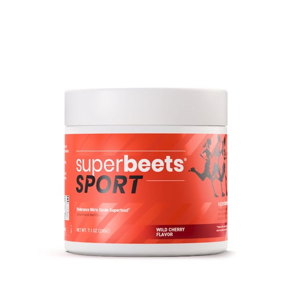 Humann SuperBeets Sport Endurance Pre Workout Powder, Nitric Oxide Supplement, NSF Certified, Stimulant & Caffeine Free, Made with Beet Root, Wild Cherry, 20 Servings