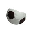 thumbnail image 2 of Puff Balón De Soccer Grande Confortable Blanco/Chocolate®, 2 of 4