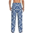 thumbnail image 3 of Bingfone Stylized Flowers Vintage Boho Mens All Over Print Sleep Pajama Pants-Small, 3 of 9