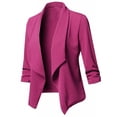 thumbnail image 2 of CEHVOM Womens Fashion Casual Solid Open Front Cardigan Long Sleeve Jacket Coat, 2 of 6