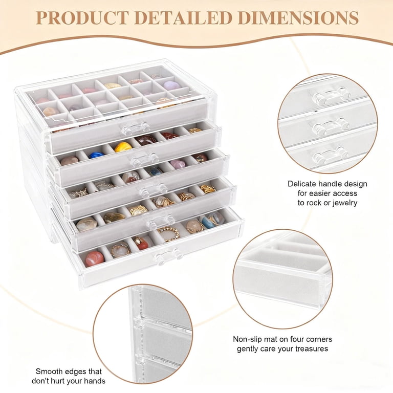 Giphtpoet Acrylic 5-Drawer Jewelry Organizer Box photo 3