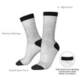 thumbnail image 4 of Haiem Silver Glitter Pattern Crew Socks – Soft & Durable Moisture-wicking Socks, Stay-Up Fit for Business, Work, and Casual Wear Size 5-11, 4 of 6