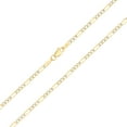 thumbnail image 6 of Nuragold 14k Real Yellow Gold Solid Figaro Link 2.5mm Diamond Cut Pave Chain Necklace (16"-26") Two Tone Italian Jewelry for Men & Women, 6 of 9