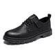 thumbnail image 5 of Zapatos de cuero para hombre, transpirables, de moda, para todo tipo de ocasiones, para negocios, informales, con cordones, suela suave, de caña baja, para trabajo, 5 of 5