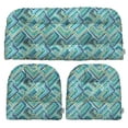 thumbnail image 1 of RSH Décor Indoor Outdoor 3 Piece Tufted Wicker Cushion Set, Standard, Estie Ocean Blue, 1 of 6