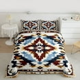 thumbnail image 2 of Manfei Boys Girls Bohemian Aztec 2pcs Bedding Comforter Set,Exotic Style Twin Comforter Sets,Black Brown Blue Breathable Bedding Set,Microfiber Bedroom Decor,Reversible, 2 of 8