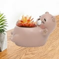 thumbnail image 2 of koolsoo Cartoon Pots Resin Flower Pot Potting Plants Planter Vase Decors Bear, 2 of 9
