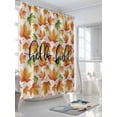 thumbnail image 3 of Fsddascl Fall Orange Maple Shower Curtain Set - Long 72" x 84" Washable Bathtub Curtain with 12 Hooks, Thanksgiving Autumn Leaves Retro Beige Waterproof Fabric Stall Shower Curtains for Bathroom, 3 of 6