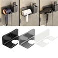 thumbnail image 3 of Hair Dryer Holder Wall Mounted Rack Hair Brush Organizer Bracket Hair Dryer Rack Black (Up Grade), 3 of 4