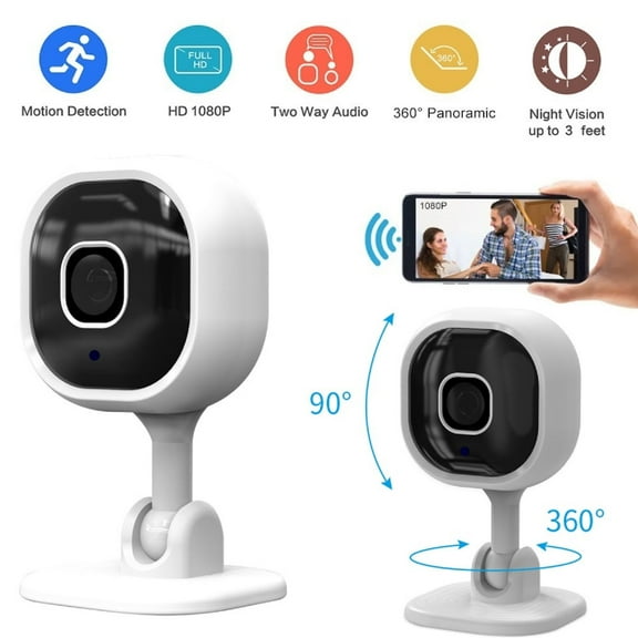 SZDUDU Wireless 1080p HD Night Vision Indoor/Outdoor Portable Light Bulb Camera with Motion Detection