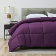 thumbnail image 2 of D.N.G. BEDDINGS 800 Thread Count 3 Piece Comforter Set, 100% Egyptian Cotton Cover, Damask Stripe, Oversized Super King Size, Plum Color, 2 of 6