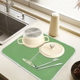 thumbnail image 2 of Yayeee Dish Drying Mat for Kitchen Counter 18" x 24" Microfiber Super Absorbent Coffee Decorative Pad, Green Lemon Juice, 2 of 9