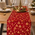 thumbnail image 5 of 2026 Christmas Home Party Decoration 28x275cm Christmas Table Runner Gold Foil Christmas Tree Print Holiday Table Runner Decorative Table Linen For Xmas Dinner Party Home Kitchen Dining, 5 of 7