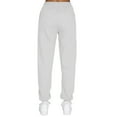thumbnail image 3 of Gomelly Ladies Bottoms Tapered Leg Sweatpants Casual Sports Pants Women Comfy Jogging Trousers High Waisted Light Gray L, 3 of 4