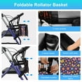 thumbnail image 6 of SupreGear Rollator Basket Bag, Foldable Waterproof Storage Pouch with Cup Holder for Rollator, Purple Butterfly, 6 of 8