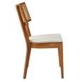 thumbnail image 4 of Side Dining Chair, Set of 2, Walnut Beige, Wood, Cottage Kitchen Cafe Bistro Hospitality Restaurant, Modern Contemporary HB36346, 4 of 11