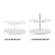 Plastic D-Shaped Lazy Susans Economy Lazy Daisy Sets, Independently Rotating, Zinc, Bottom Mount Single Shelf Hardware,...