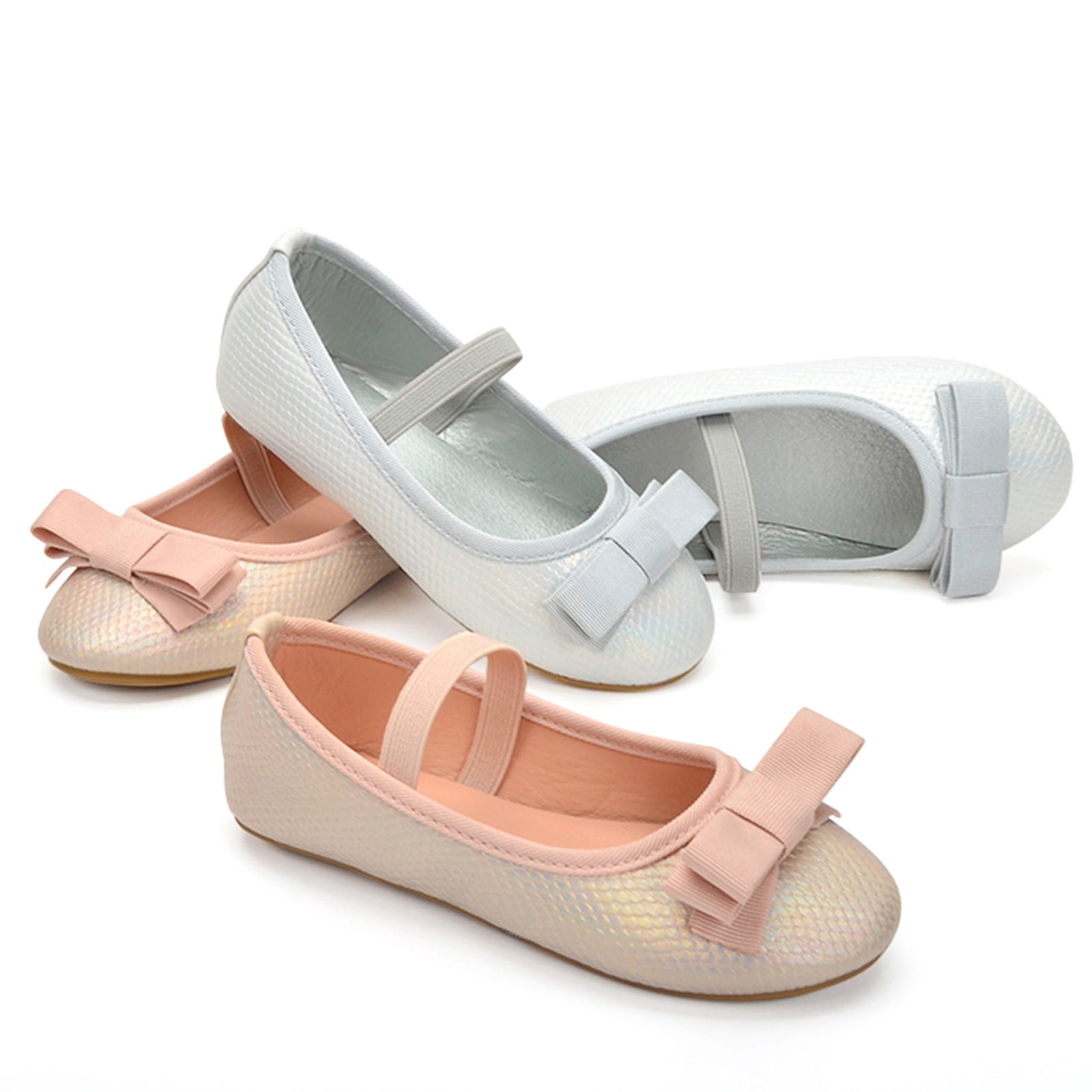 Girl Shoes Size 12 Children Shoes Flat Shoes Shoes With Sequins Bowknot Girls Dancing Shoes 2 Year Old Shoes Girl Girls Tennis Shoes Girls' Shoes Pu Pink 5