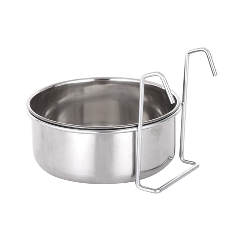 STAGA Dog Hanging Bowl Kennel Bowls Stainless Steel with Hanger for