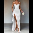 thumbnail image 4 of Vestido de Dama de con Tirantes Finos y Satén con Volantes para Mujer XL, 4 of 8