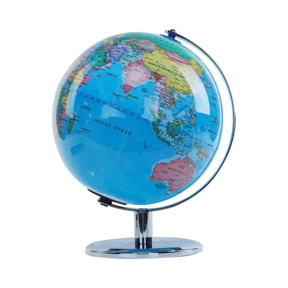 Tellurian Illuminated Globe with 4K HD Printed World Map Night Light for Geography Enthusiasts - Educational Decor, Home Office & Kids Learning Accessories