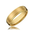 thumbnail image 1 of Mens Wedding Band in Titanium 6MM Ring Gold-Plated Brushed Top and Polished Finish Edges, 1 of 2
