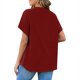 thumbnail image 5 of Blusas para mujer,Camisas de maternidad para mujer, túnica de manga corta con cuello redondo, mezcla de algodón y lino, blusa informal para primavera y verano, sopatenor, 5 of 9