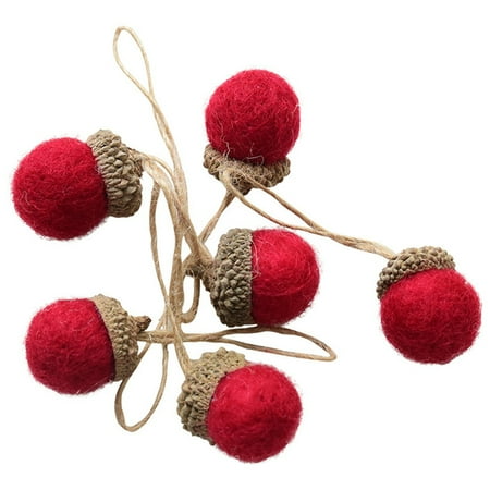 

6 Pcs Wool Felt Christmas Hanging Pendant Christmas Tree Hanging Decors