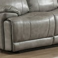 thumbnail image 4 of AC Pacific Estella Grey Leather Infused Fabric Transitional Reclining Sofa, 4 of 6