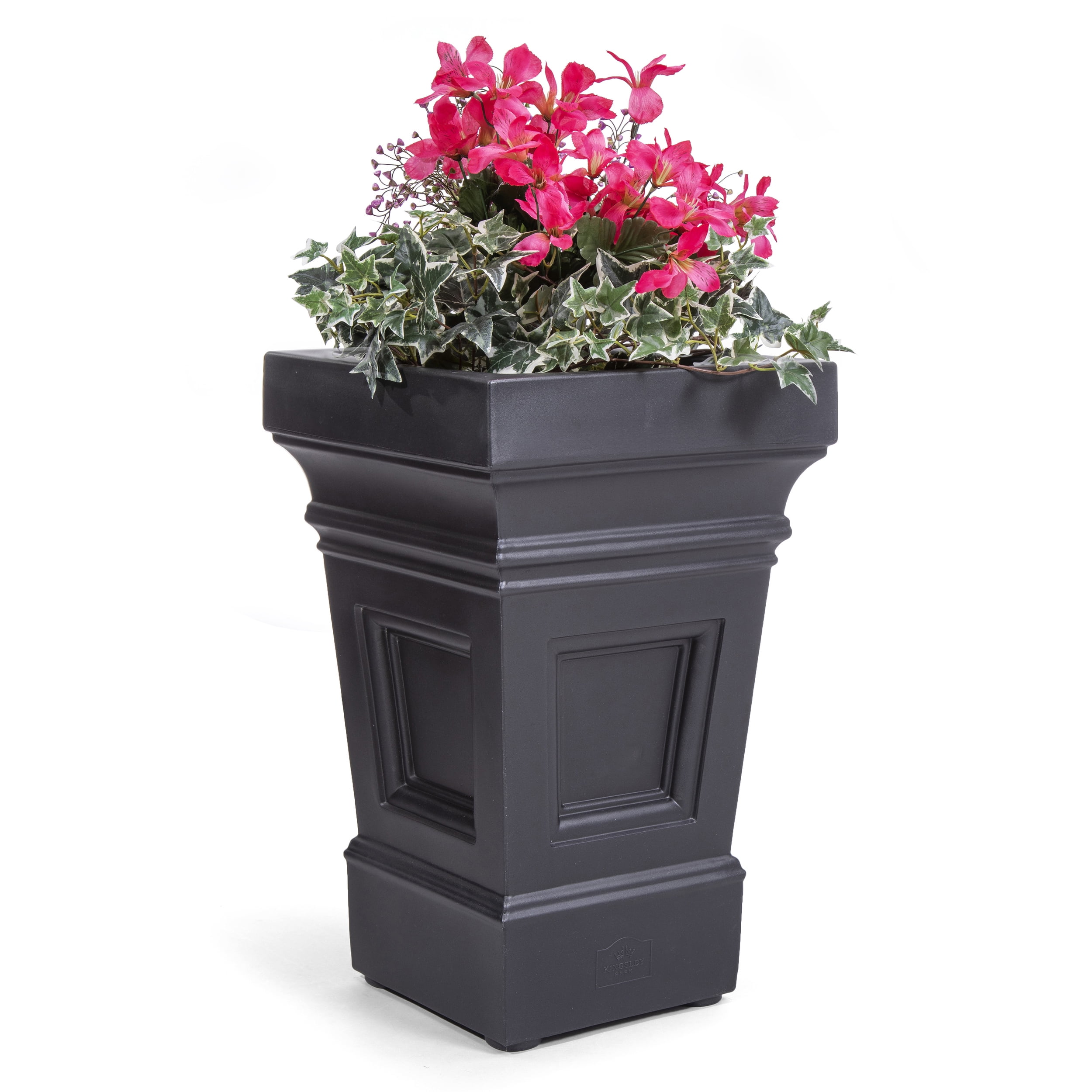 Step2 Atherton 24" Tall Black Plastic Raised Flower Planter