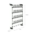 thumbnail image 6 of Organize It All 12 Pair over the Door Plastic Shoe Rack with Accessory Hooks, 6 of 6