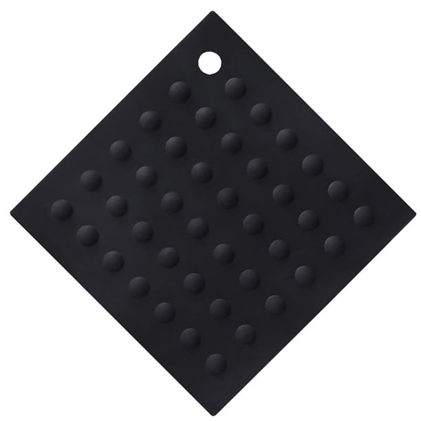 Moyic Almohadillas de aislamiento térmico de silicona, accesorios profesionales para el hogar, almohadillas gruesas de soporte para ollas de Almacenamiento y organización del hogar Negro
