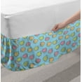 thumbnail image 2 of Adventure Nursery Bed Skirt, Linear Drawn Soft Pastel Colored Zeppelin, Elastic Bedskirt Dust Ruffle Wrap Around for Bedding Decor, 4 Sizes, Yellow Green Pale Blue, by Ambesonne, 2 of 2
