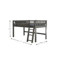 thumbnail image 2 of OS Home and Office Model 83204-1 Charcoal Gray Twin Low Loft Bed, 2 of 6