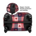 thumbnail image 2 of Disketp Heart Plaid Elastic Travel Luggage Cover Travel Suitcase Protective Cover For Trunk Case Apply To 18''-32'' Suitcase Cover-Large, 2 of 7