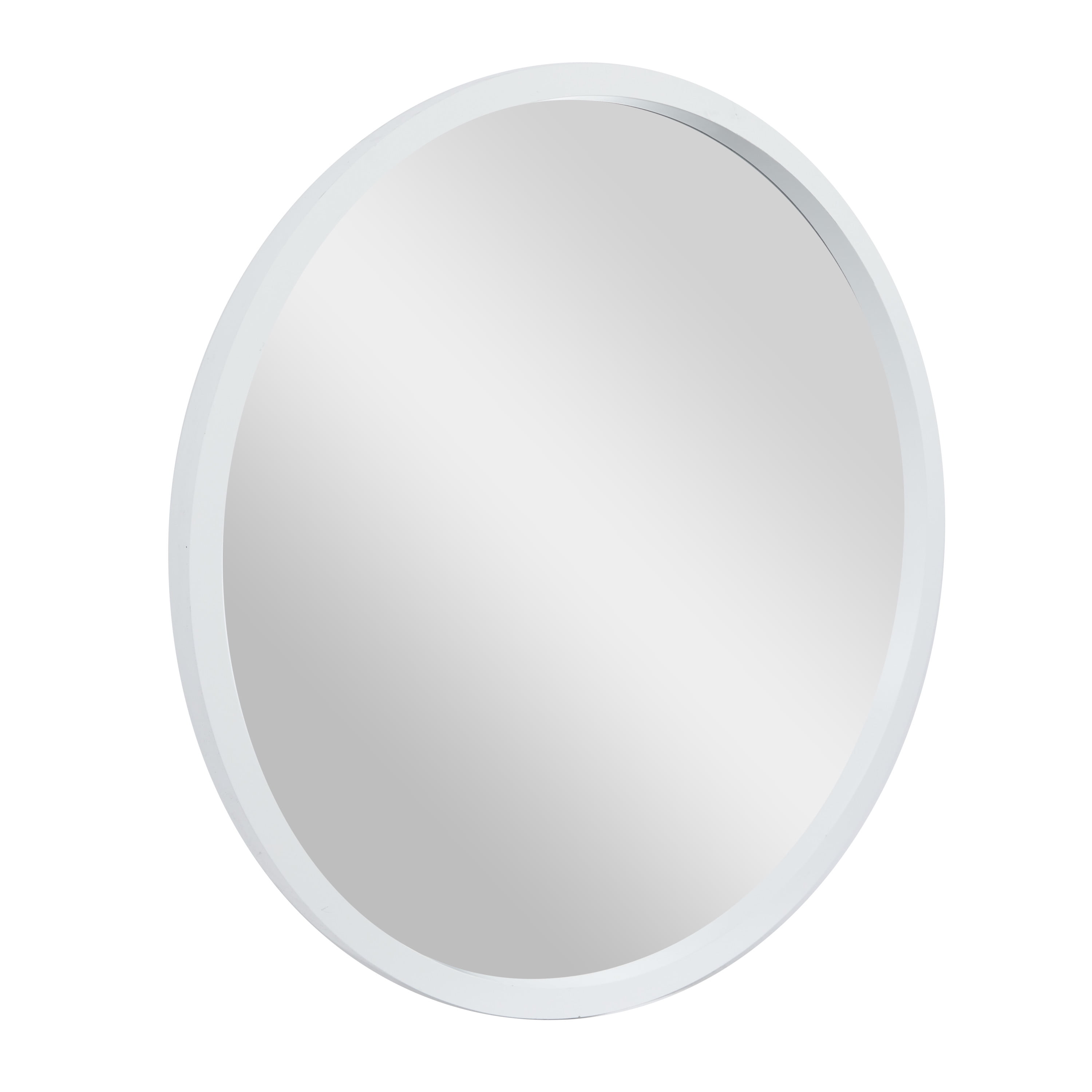 DecMode 42" x 42" White Wall Mirror