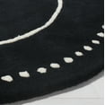 thumbnail image 4 of SAFAVIEH Bella Danita Plain Dotted Bordered Wool Area Rug, Black/Ivory, 5' x 5' Round, 4 of 11