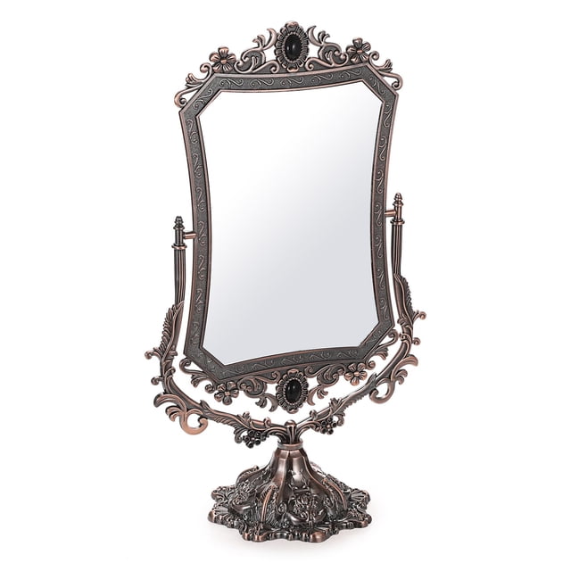 Espejo de maquillaje JUXYES de metal para mesa, decorativo antiguo