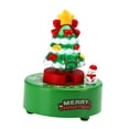 thumbnail image 4 of Green Christmas Tree Music Box 360 Rotation Merry Christmas Decorative Toy Xmas Musical Box for Party Indoor Table Decoration With Light, 4 of 8