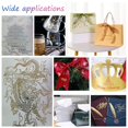 thumbnail image 6 of 5Roll 5 styles golden Hot Foil Stamping Paper 150mm Heat Transfer Foil Paper Glimmer Hot Foil Paper rolls for DIY Foil Paper Embossing Scrapbooking Craft Projects, 6 of 6