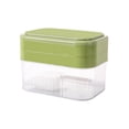 thumbnail image 1 of Push Release Ice Cube Tray with Storage Bin Easy Pop Out Silicone Ice Mold Food Safe BPA Free Refrigerator Freezer Container For Water Juice Soda and Cocktail Ice Cubes, 1 of 9