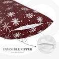 thumbnail image 3 of Uemuo Romantic white snowflakes Print Throw Pillow Case – Cozy & Soft Cushion Cover, Hypoallergenic Pillow Case for Sleeping, Perfect for Women with Envelope Closure-16"x24", 3 of 6