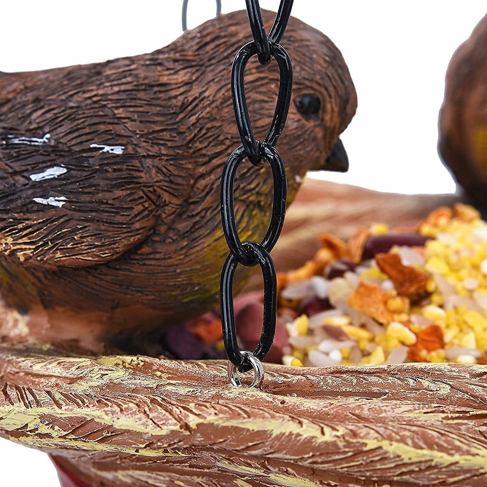 Lowestbest Hanging Bird Feeder, Resin Hummingbird Wild Feeder, Aviary with Hooks Weatherproof and Rustproof Lowestbest Hanging Bird Feeder, Resin Hummingbird Wild Feeder, Aviary with Hooks Weatherproof and Rustproof