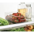 thumbnail image 2 of iDesign Plastic Portable Deep Storage Bin with Handles for Organizing Refrigerator, Freezer, Pantry, BPA-Free,8" x 4" x 14.5", Clear, 2 of 3