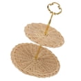 thumbnail image 1 of Woven Fruit Tray, Rattan Serving Standing Trays 2 Tier Round Exquisite  for Wedding for Party, 1 of 8