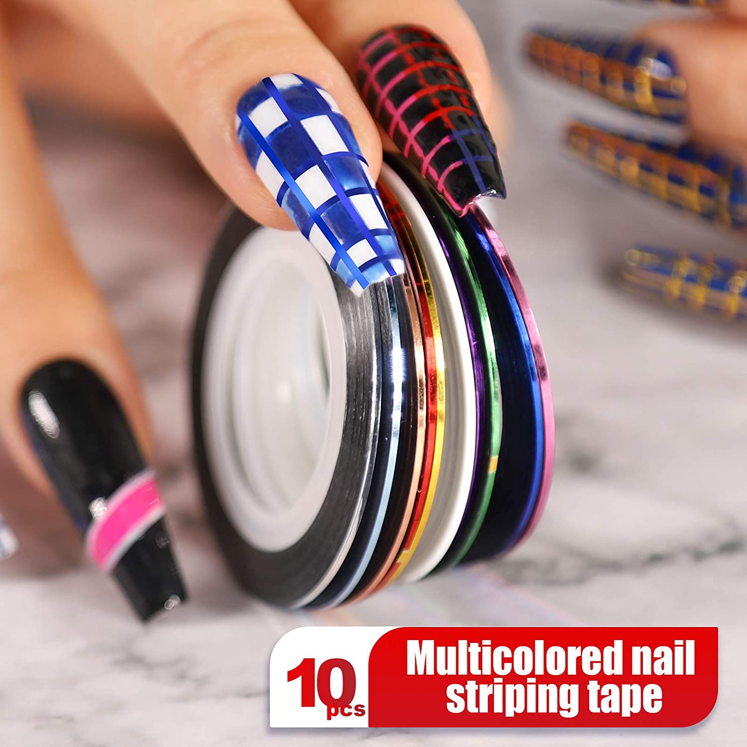 Nail Pen Designer, Teenitor Stamp Nail Art Tool With 15Pcs Nail Painting  Brushes, Nail Dotting Tool, Nail Foil, Manicure Tape, Color Rhinestones For  Nails 